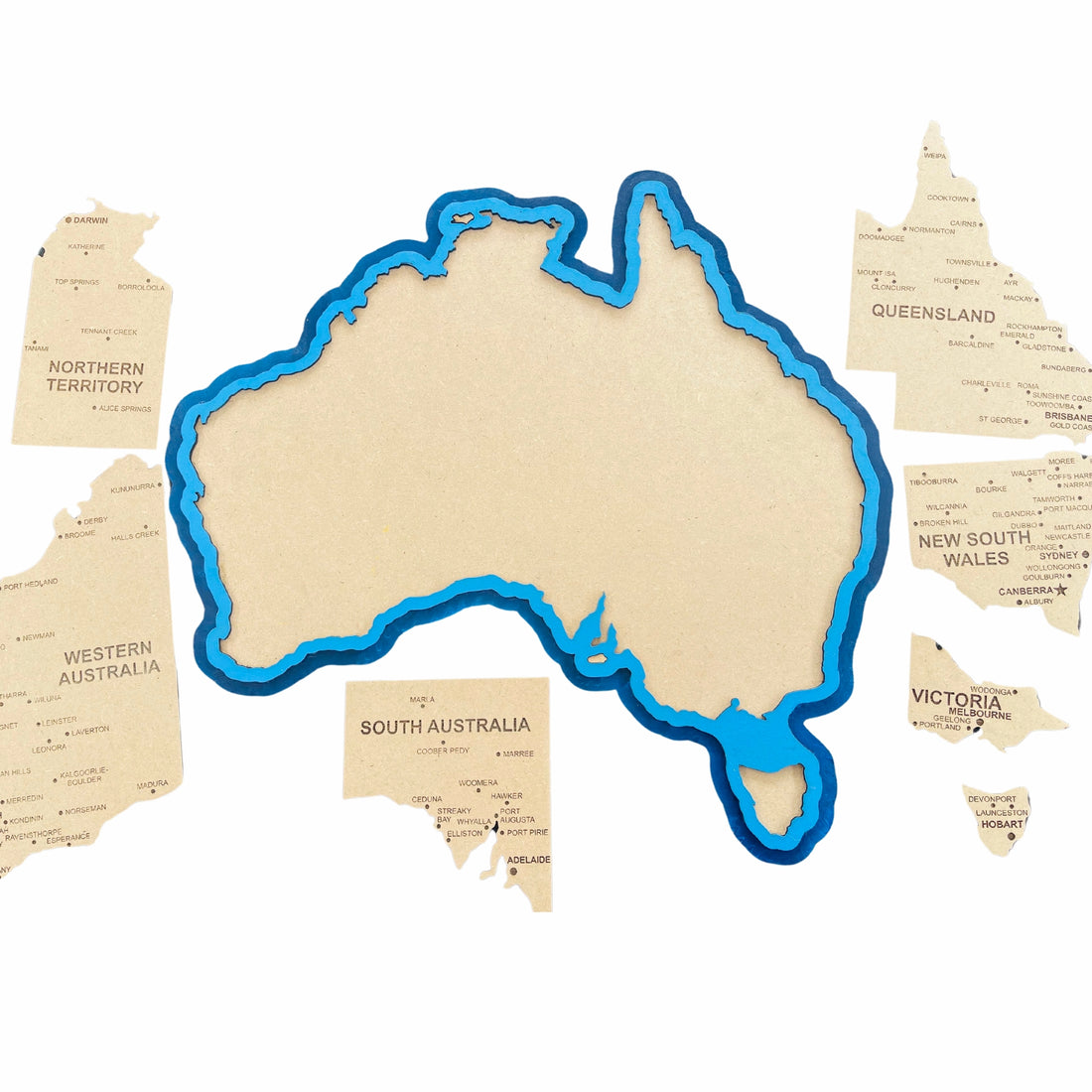 Educational Wooden Puzzle Map | Handmade In Australia